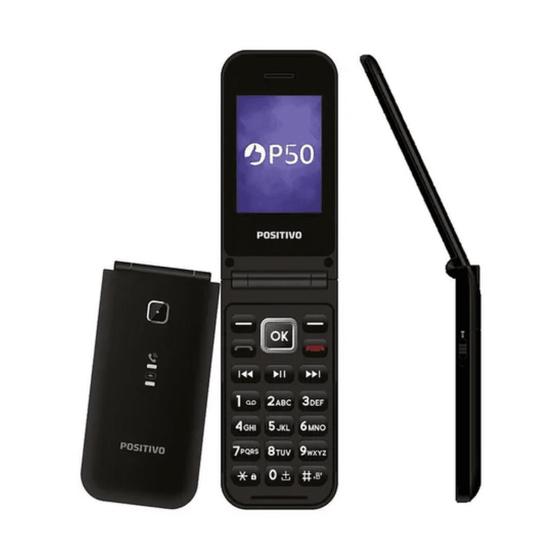 Imagem de Telefone Celular Idoso Positivo Abre e Fecha 32MB Bluetooth 2G + NFe