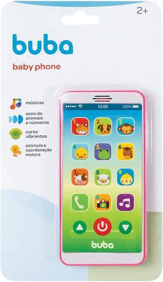 Imagem de Telefone Celular Infantil Musical Baby Phone Rosa Buba