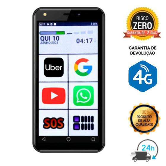 Imagem de Telefone Celular para Idoso com Whatsapp e letras grandes - UxPhone