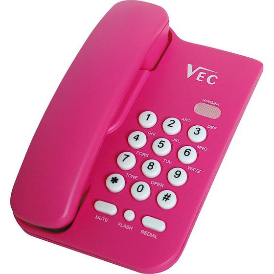 Imagem de Telefone com Bloqueador Vec KXT3026 Rosa