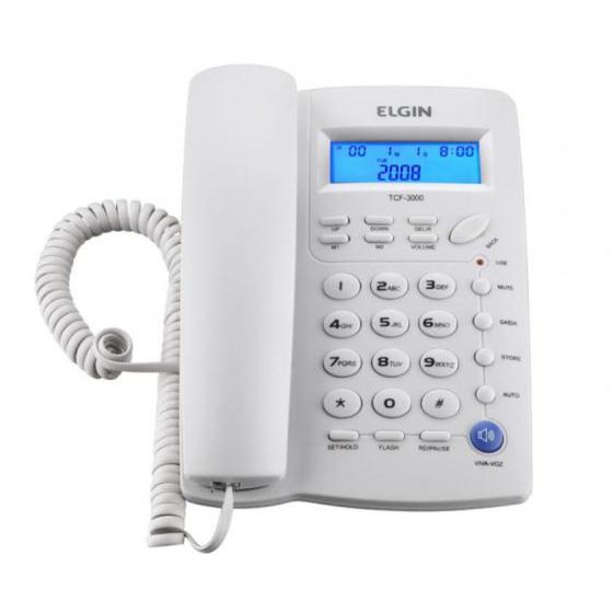 Imagem de Telefone Com Fio Cinza Elgin Com Identificação de Chamada - Tcf300