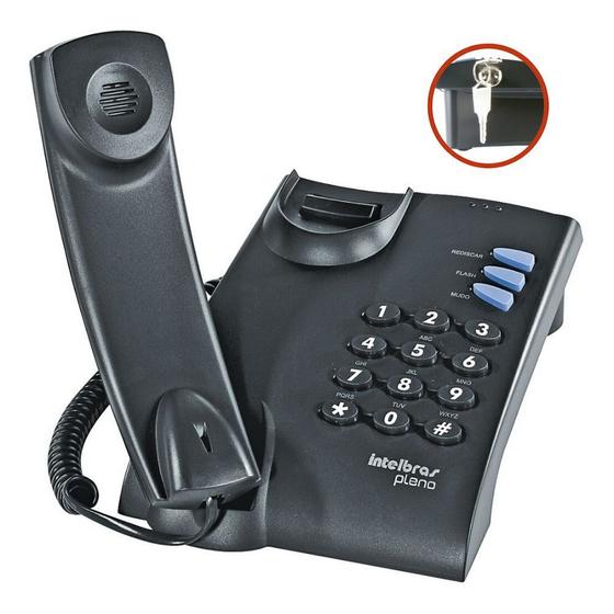Imagem de Telefone com Fio e Chave Intelbras Pleno resistente prático