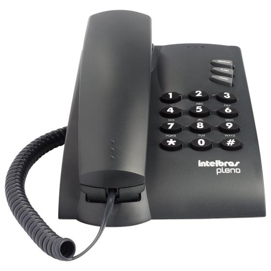 Imagem de Telefone com Fio Intelbras Pleno com Chave Grafite