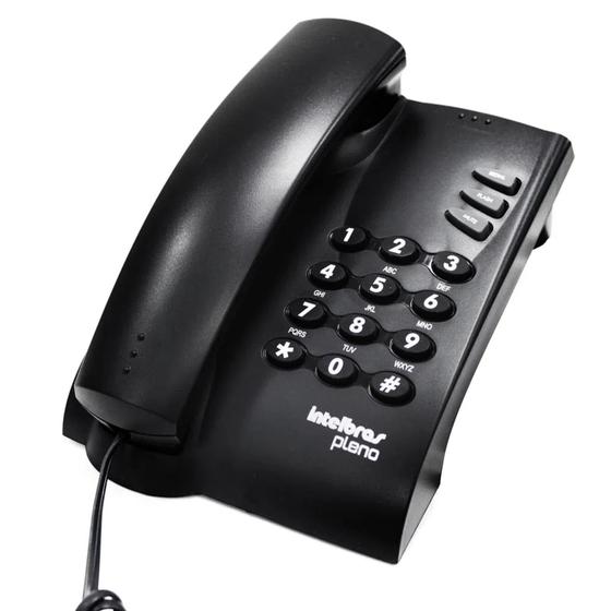 Imagem de Telefone Com Fio Pleno Intelbras Preto Sem A Chave De Bloqueio