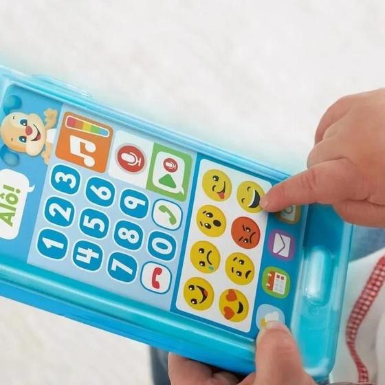 Imagem de Telefone Emojis Aprender E Brincar Fisher-Price Azul - Mattel