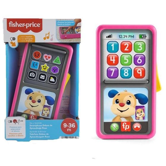 Imagem de Telefone Fisher Price Deluxe Aprendizagem Rosa Hnm82 Mattel