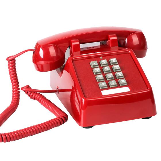 Imagem de Telefone Fixo com Fio Sangyn Vintage - Design Mecânico com Campainha Vermelha