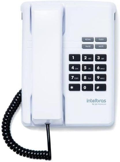 Imagem de Telefone Fixo Linha de Mesa Parede Aparelho Telefônico Intelbras Branco