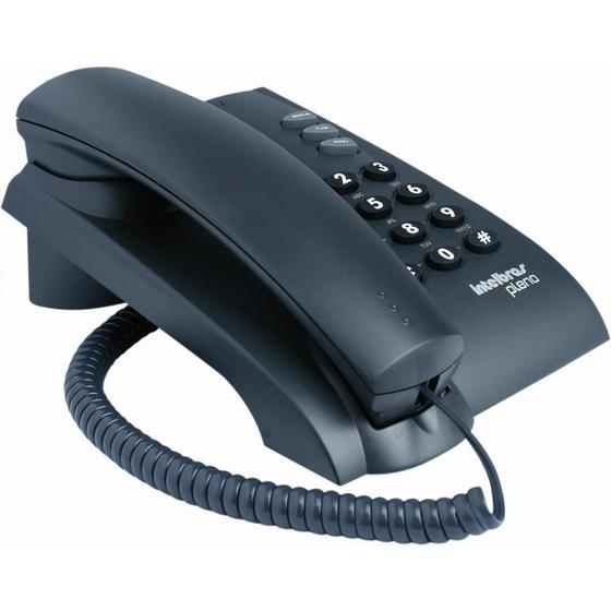 Telefone Fixo para Mesa ou Parede, Pleno, Grafite - Intelbras Menor preço em Telefone Fixo para Mesa ou Parede, Pleno, Grafite - Intelbras