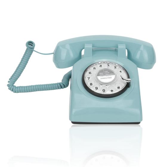 Imagem de Telefone Fixo Retro Vintage KUIDAMOS - Discagem Rotativa