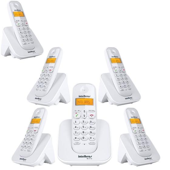 Imagem de Telefone Fixo Sem Fio Com 5 Ramal Adicional Branco Bina TS 3110 Intelbras Melhor da categoria