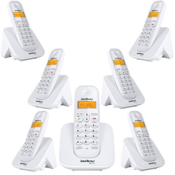 Imagem de Telefone Fixo Sem Fio Com 6 Ramal Adicional Branco Bina TS 3110 Intelbras Melhor da categoria