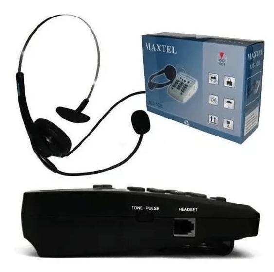 Imagem de Telefone Headset Mt-108 Head Set Head 7 Telemarketing - maxtel