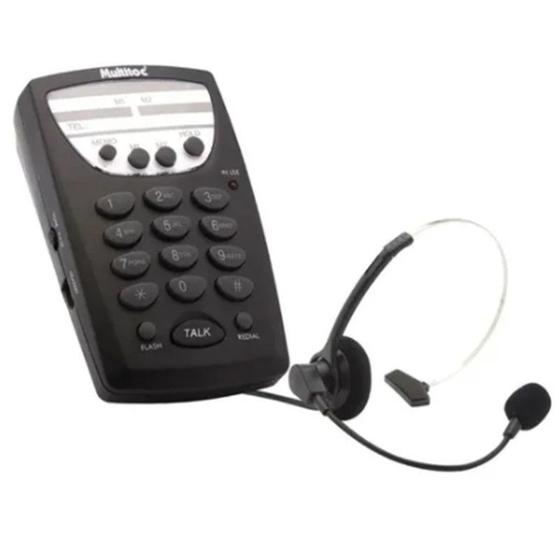 Telefone Headset Telemarketing Multitoc Fone secretaria Menor preço em Telefone Headset Telemarketing Multitoc Fone secretaria