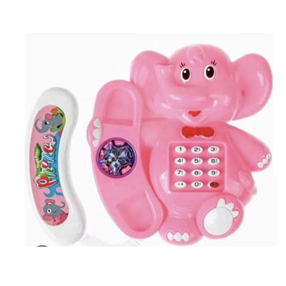 Imagem de Telefone Infantil Com Luz E Som Fanti Fone Art Brink Rosa