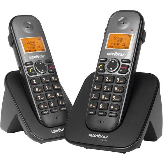 Imagem de Telefone Intelbras Sem Fio Digital com Ramal Adicional TS 5122, para Telefone sem Fio, Preto