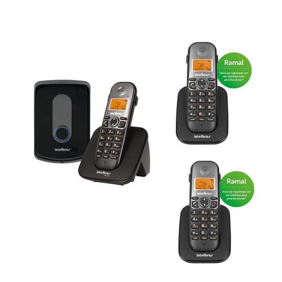 Telefone Interfone Sem Fio Intelbras TIS 5010 DECT 6.0 + 2 Ramal TS 5121 Menor preço em Telefone Interfone Sem Fio Intelbras TIS 5010 DECT 6.0 + 2 Ramal TS 5121