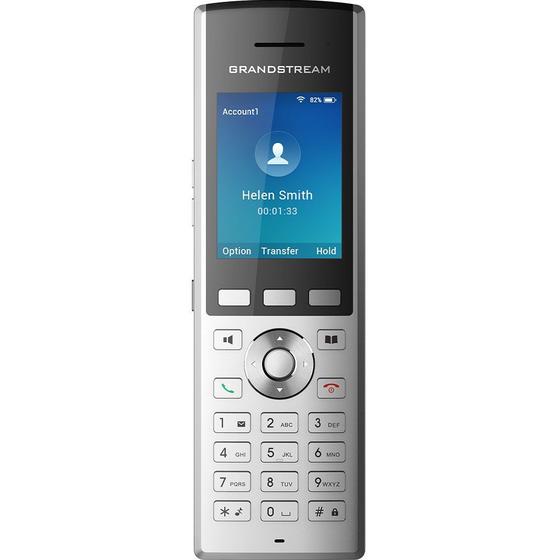 Imagem de Telefone IP Sem Fio Grandstream WP-820 Wi-Fi 1 Base - Preto/Prata