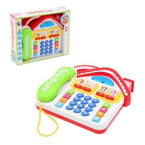 Imagem de Telefone Matemática Casinha Educativo Infantil 28 Teclas a Pilha