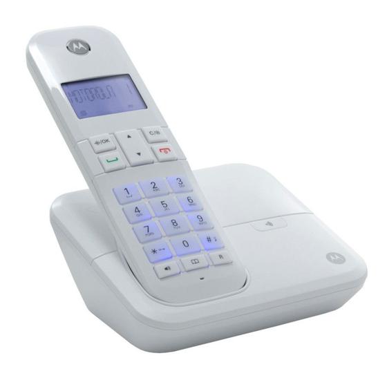 Imagem de Telefone Motorola MOTO 4000 S/Fio C/Identificador + Viva Voz Branco