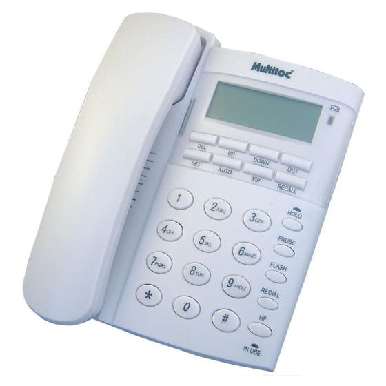 Imagem de Telefone Multitoc Office ID com Fio Branco com ID e Viva VOZ