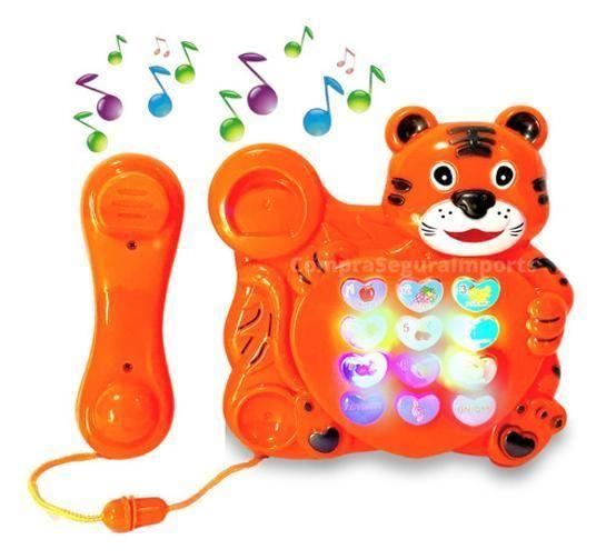 Imagem de Telefone Musical Infantil Animal Tigre Brinquedo Educativo