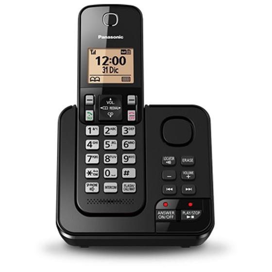 Imagem de Telefone Panasonic KX-TGC360LAB - 1 Bases - com Bina - Bivolt - Preto