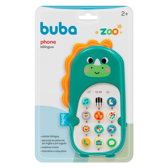 Imagem de Telefone Phone Bilíngue Zoo Dino Unicórnio Free Ftalatos Musical Buba