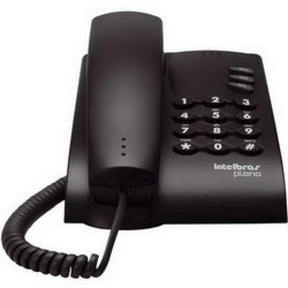 Telefone Pleno C/ Fio Preto Menor preço em Telefone Pleno C/ Fio Preto