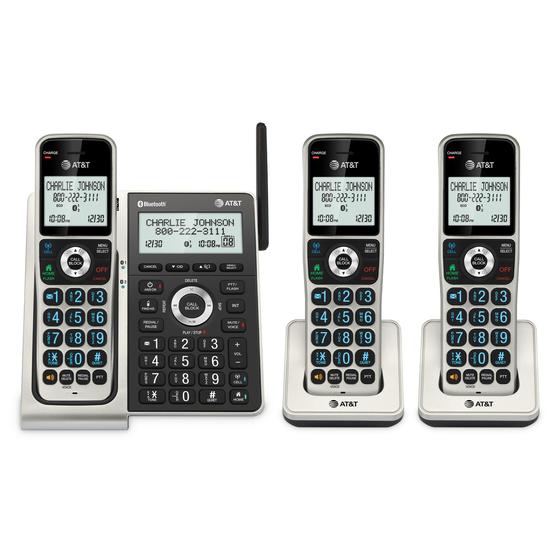 Imagem de Telefone residencial sem fio AT&T BL3107-3 com Bluetooth e atendimento
