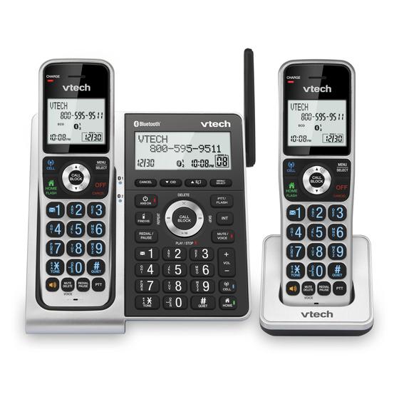 Imagem de Telefone Residencial Sem Fio VTech VS306-2 DECT 6.0 com Bluetooth