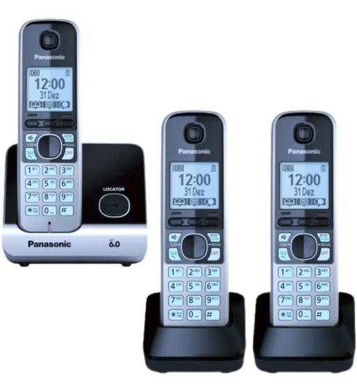 Telefone S/ Fio Panasonic Kx-tg6713lbb C/ 2 Ramais Menor preço em Telefone S/ Fio Panasonic Kx-tg6713lbb C/ 2 Ramais