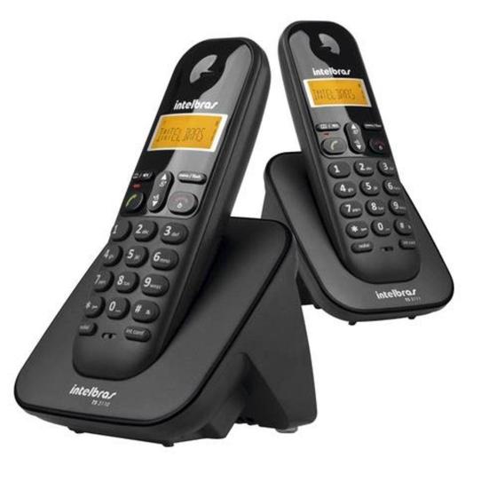 Imagem de Telefone sem Fio + 1 Ramal Ts 3112 Preto - Intelbras