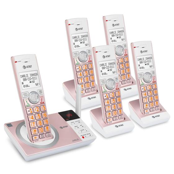 Imagem de Telefone sem fio AT&T CL82557 DECT 6.0 com 5 aparelhos com secretária eletrônica