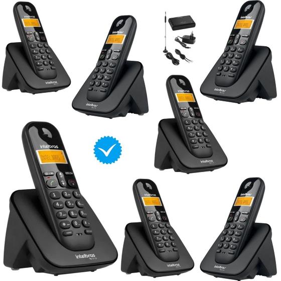 Imagem de Telefone Sem Fio Com 6 Ramal Entrada Chip 3G Combo Oficial
