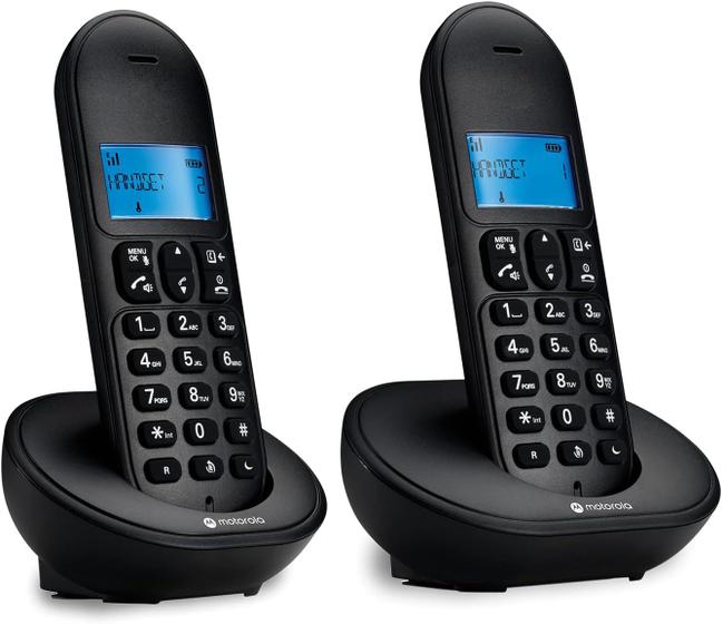 Imagem de Telefone Sem Fio com Identificador de Chamadas e Viva Voz MT150-2 Preto Motorola