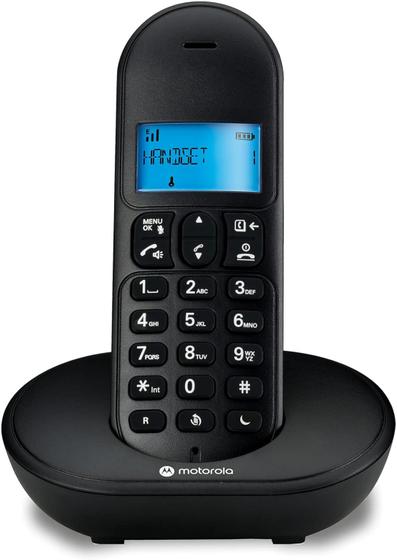 Imagem de Telefone Sem Fio com Identificador de Chamadas e Viva Voz MT150 Preto Motorola