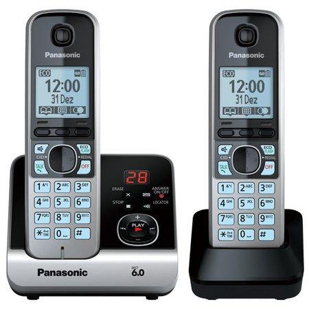Telefone sem fio DECT6.0 Panasonic KX-TG6722LBB 110/220V com ramal e secretária eletronica Menor preço em Telefone sem fio DECT6.0 Panasonic KX-TG6722LBB 110/220V com ramal e secretária eletronica