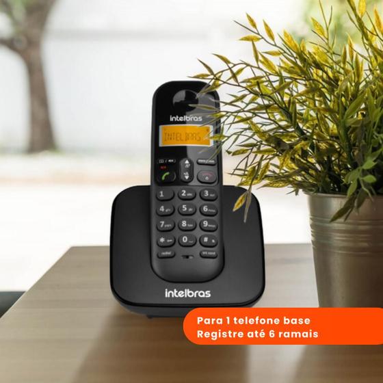 Telefone Sem Fio Digital + Ramal Adicional TS 3112 Intelbras Preto