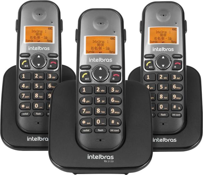 Imagem de Telefone Sem Fio INTELBRAS Com Viva Voz E Dois Ramais Ts5123