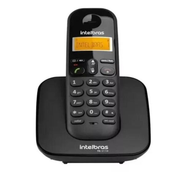 Telefone Sem fio Intelbras TS 3110 Com Identificador Preto Menor preço em Telefone Sem fio Intelbras TS 3110 Com Identificador Preto