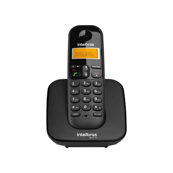 Imagem de Telefone sem fio intelbras ts 3110 preto