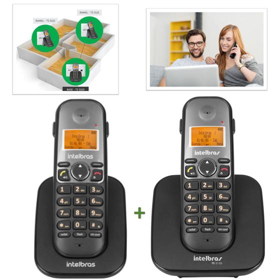 Imagem de Telefone Sem Fio Intelbras Ts 5122 Com Viva Voz + Ramal