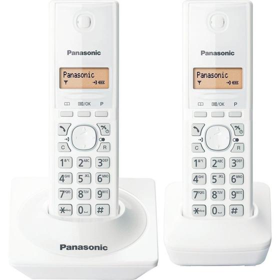 Imagem de Telefone Sem Fio KX-TG1712LBW Dect 6.0 1.9Gh Branco + Ramal- Panasonic