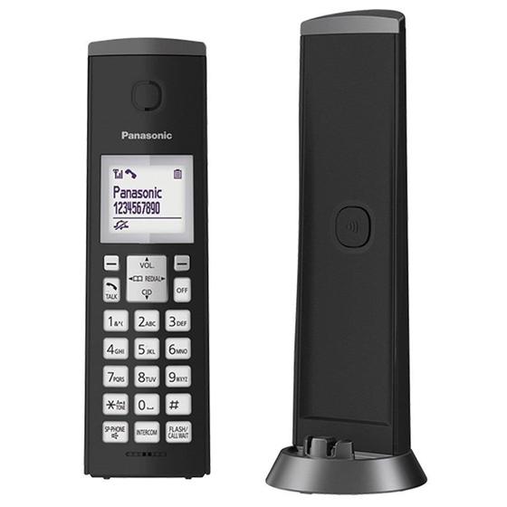 Imagem de Telefone sem Fio KX-TGK210LBB Preto com Identificador de Chamadas + Viva Voz - Panasonic