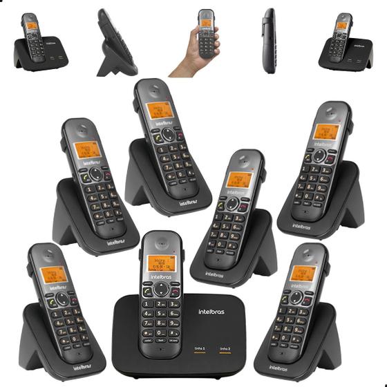 Imagem de Telefone sem fio Mini Central PABX  Para 2 linhas TS 5150 Com 6 Ramal Incluso Bina Viva Voz e Expansível até 10 Ramais intelbras