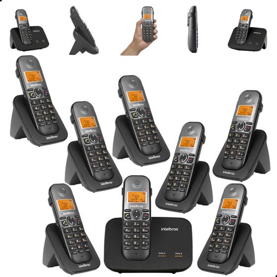 Imagem de Telefone sem fio Mini Central PABX  Para 2 linhas TS 5150 Com 7 Ramal Incluso Bina Viva Voz e Expansível até 10 Ramais intelbras
