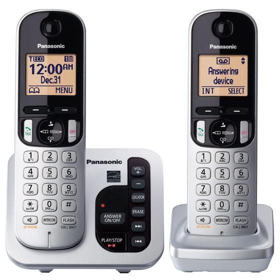Imagem de Telefone Sem Fio Panasonic DECT 6.0 KX-TGC222S com Secretária Eletrônica