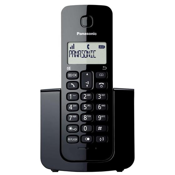 Imagem de Telefone sem Fio Panasonic KX-TGB110LBB, com Identificador de Chamadas, Preto