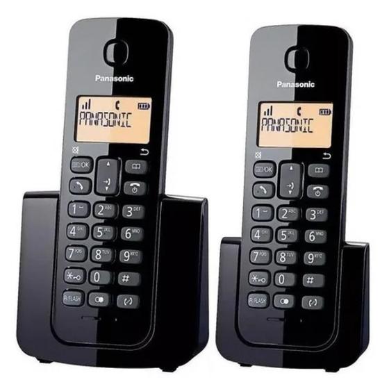 Telefone Sem Fio Panasonic Kx-tgb112lbb Black Piano Com Identificação de Chamadas Dect 6.0 + 1 Rama Menor preço em Telefone Sem Fio Panasonic Kx-tgb112lbb Black Piano Com Identificação de Chamadas Dect 6.0 + 1 Rama